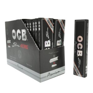 OCB Black Paper With Tips Slim Premium King size